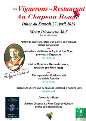 Menu Salon des Vins 2019
